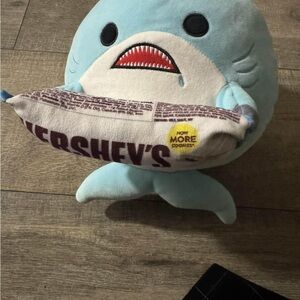 Plush Blue Shark Fish Toy with Hershey's Bar